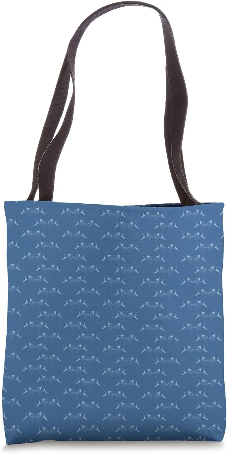 Blue Fish Pattern Tote Bag