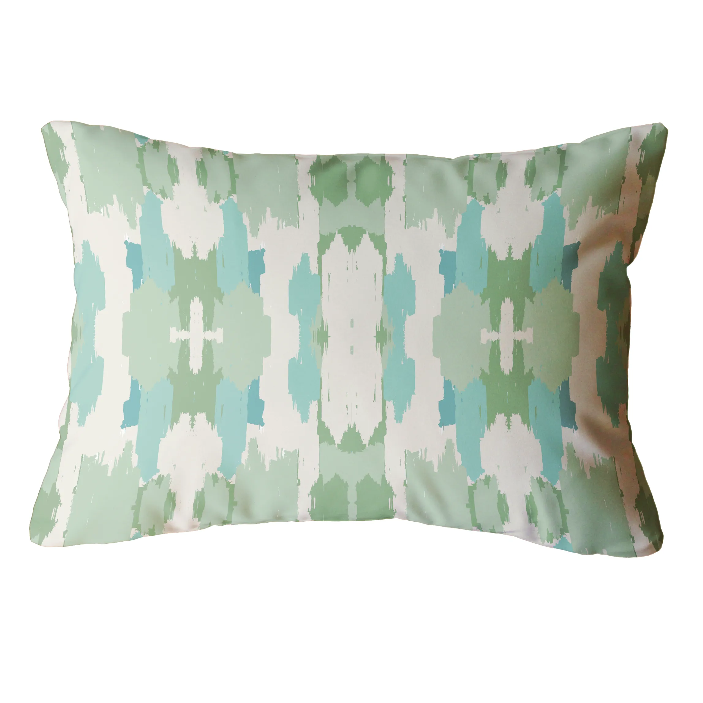 Blue Green Punch Indoor/Outdoor Lumbar Pillow