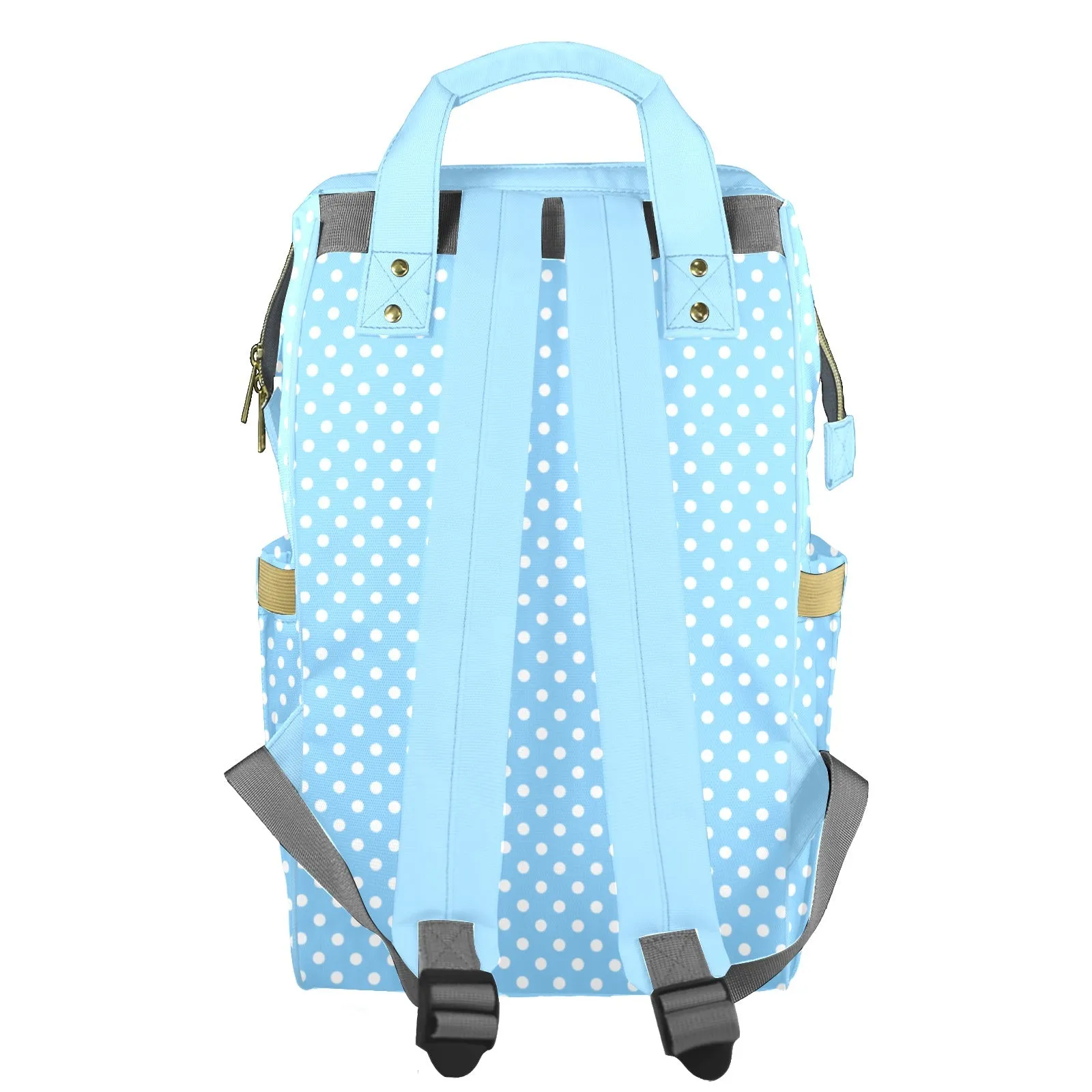 Blue Polkadots Customizable Diaper Bag
