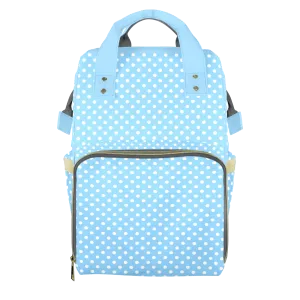 Blue Polkadots Customizable Diaper Bag