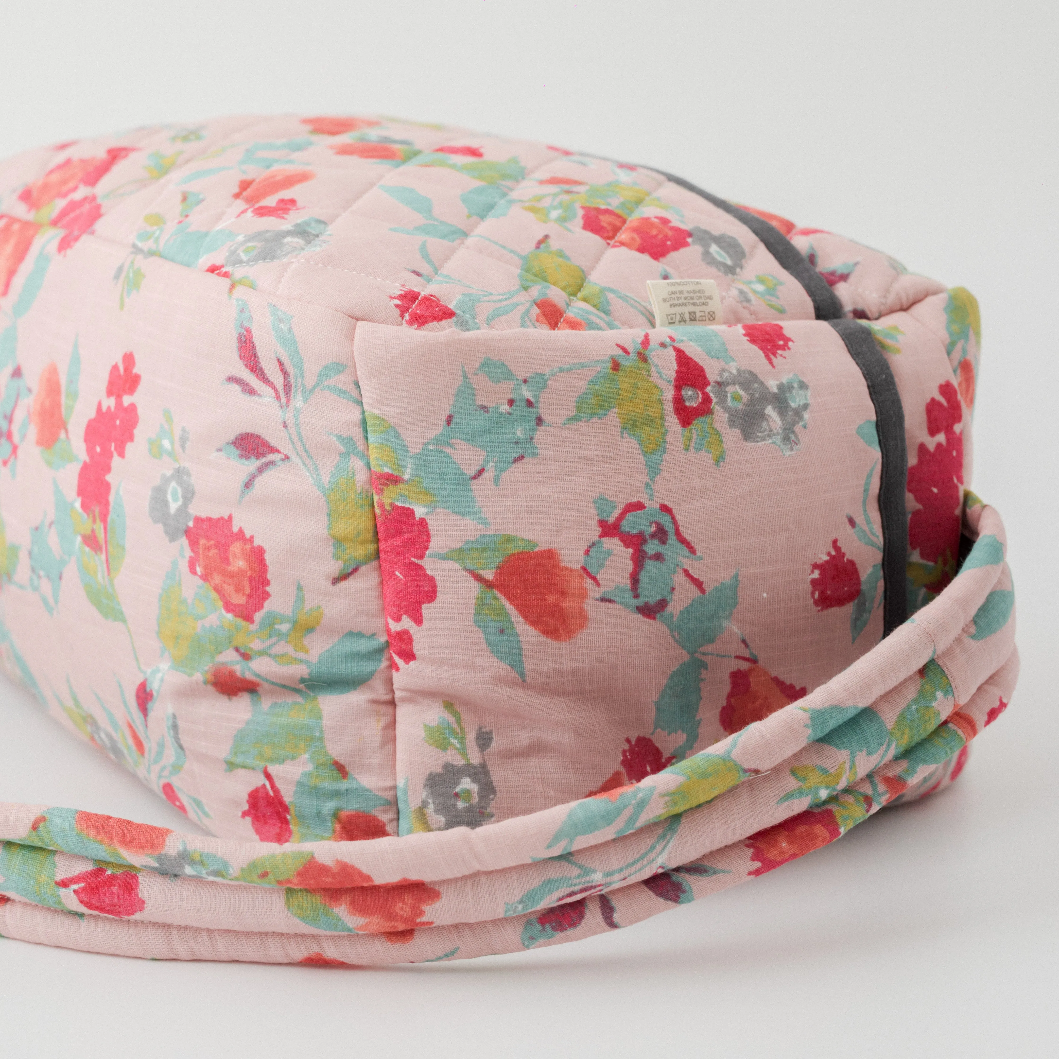 Blush Orchard Diaper Bag (100% Cotton with diamond Quilting)