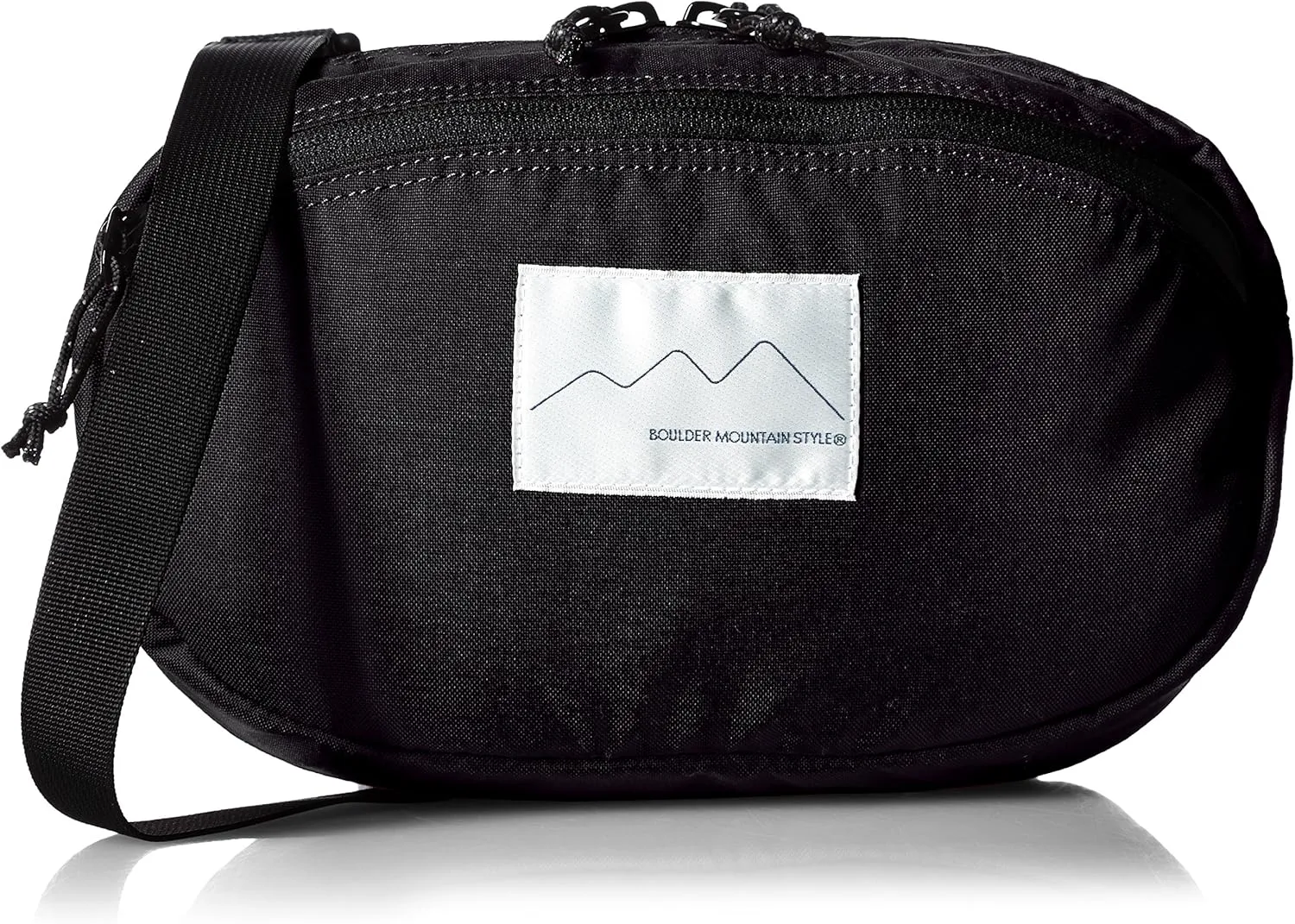 [boruda-mauntensutairu] Boulder Mountain Style Oval Pouch - black -