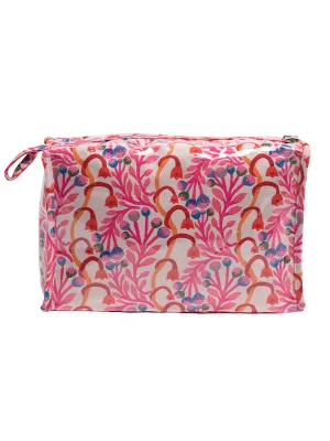 Box Cosmetic Bag, Strawberry Vine (Pink)
