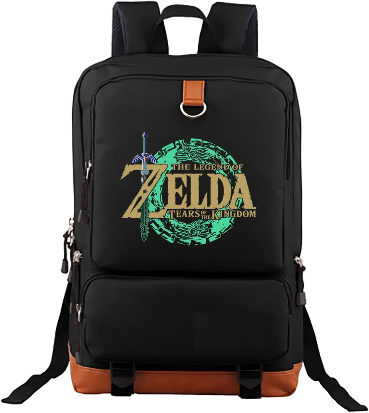 Boys Girl Lightweight School Backpack Game Printed SchoolBag Large Capacity Bookbag Travel Backpack 17inch Laptop Backpack Black