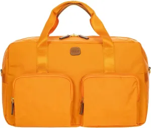 Bric's X-BAG 18-Inch Cargo Duffle Bag - Luxury Travel Bag with Luggage Sleeve - Carry On Bag and Weekender Bag Made from Durable Satin Nylon - Sunset