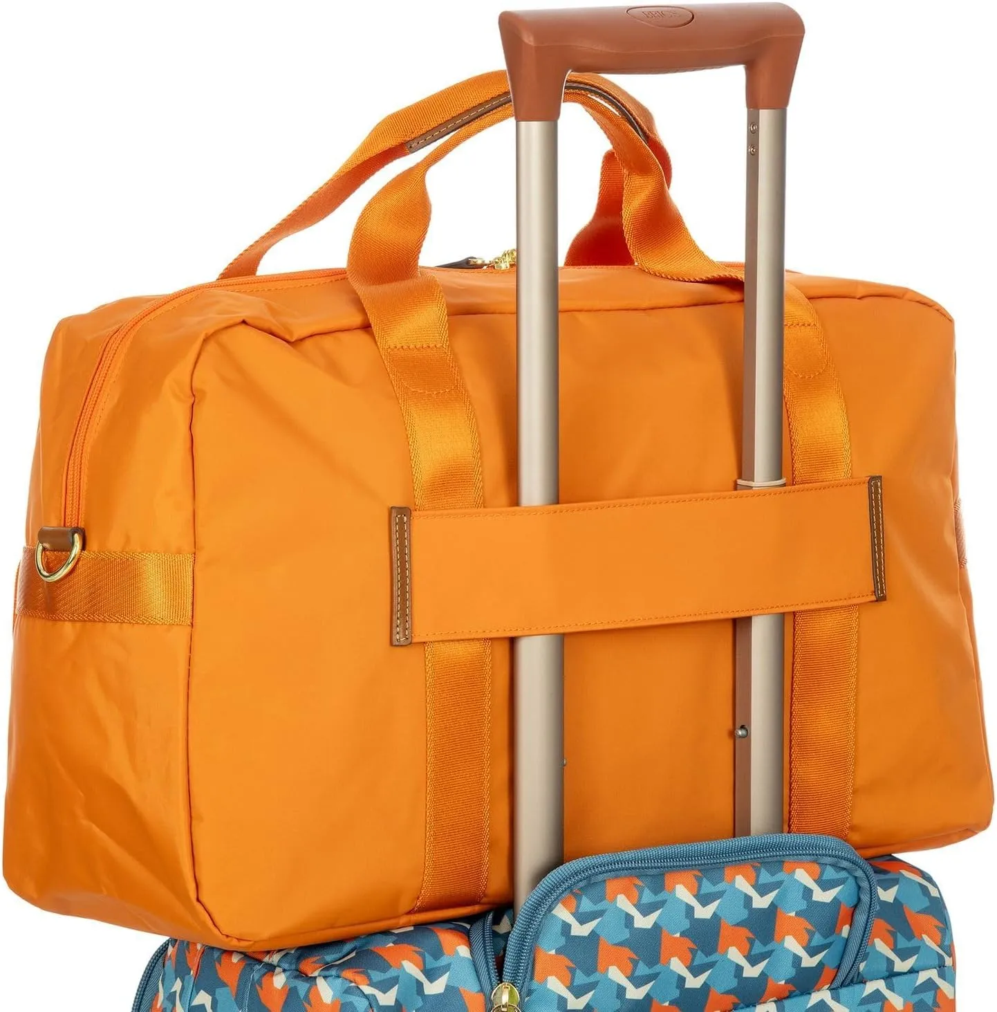 Bric's X-BAG 18-Inch Cargo Duffle Bag - Luxury Travel Bag with Luggage Sleeve - Carry On Bag and Weekender Bag Made from Durable Satin Nylon - Sunset