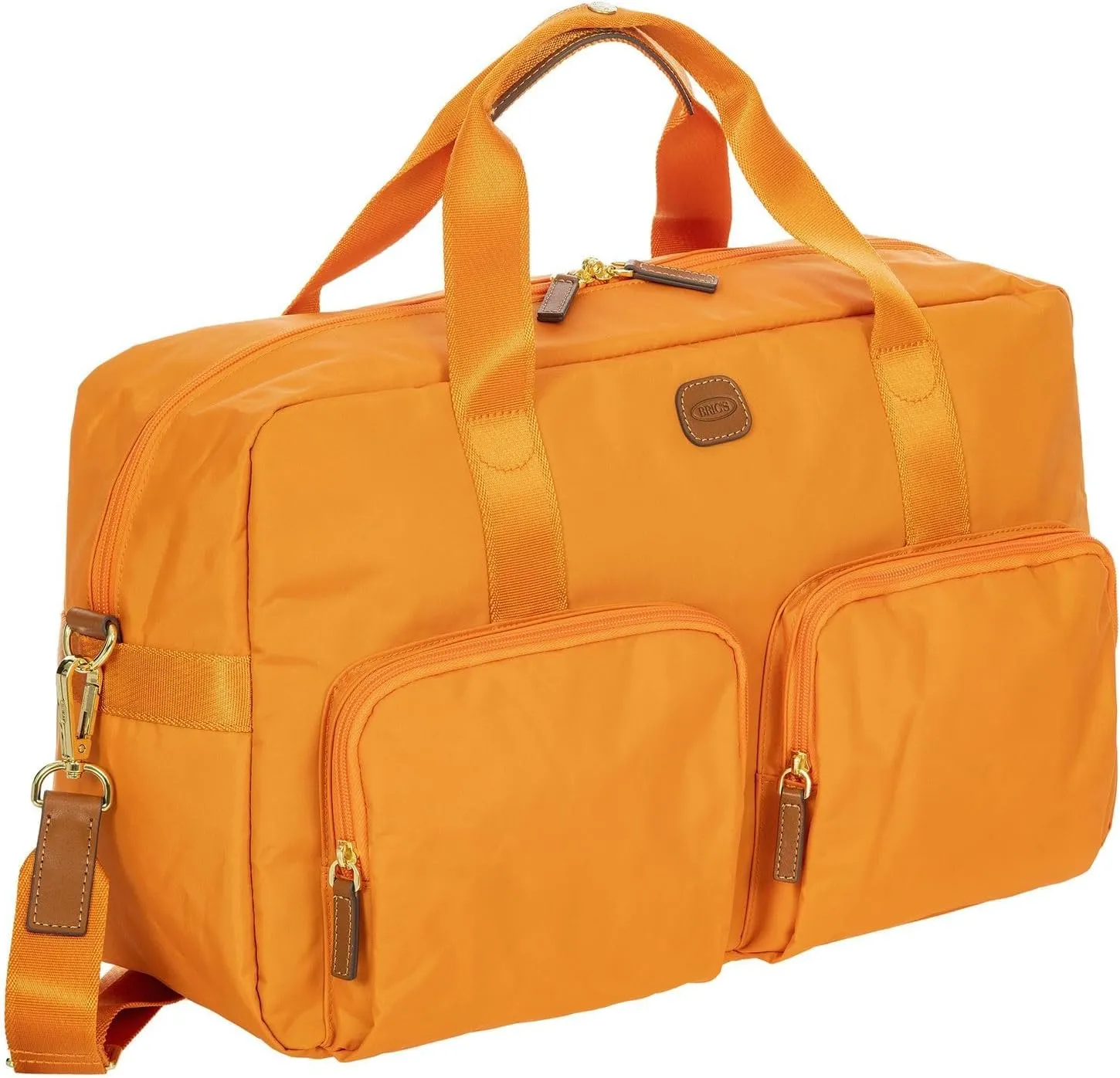 Bric's X-BAG 18-Inch Cargo Duffle Bag - Luxury Travel Bag with Luggage Sleeve - Carry On Bag and Weekender Bag Made from Durable Satin Nylon - Sunset