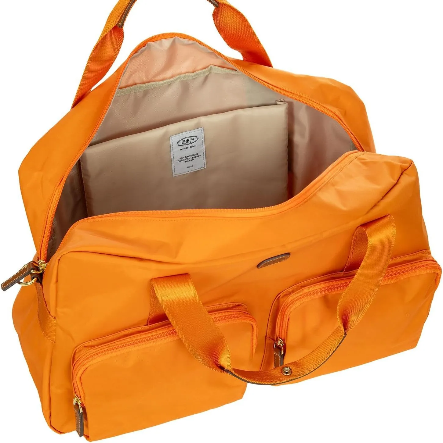 Bric's X-BAG 18-Inch Cargo Duffle Bag - Luxury Travel Bag with Luggage Sleeve - Carry On Bag and Weekender Bag Made from Durable Satin Nylon - Sunset