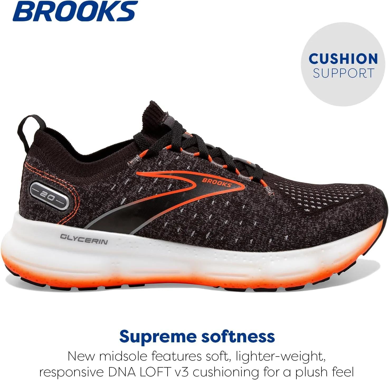 Brooks Men’s Glycerin StealthFit 20 Neutral Running Shoe