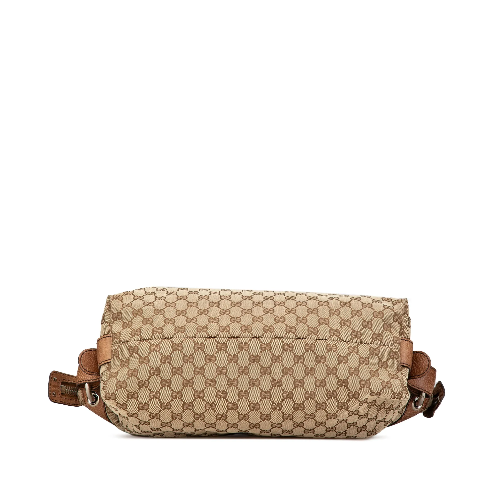 Brown Gucci Medium GG Canvas Bamboo Bar Tote