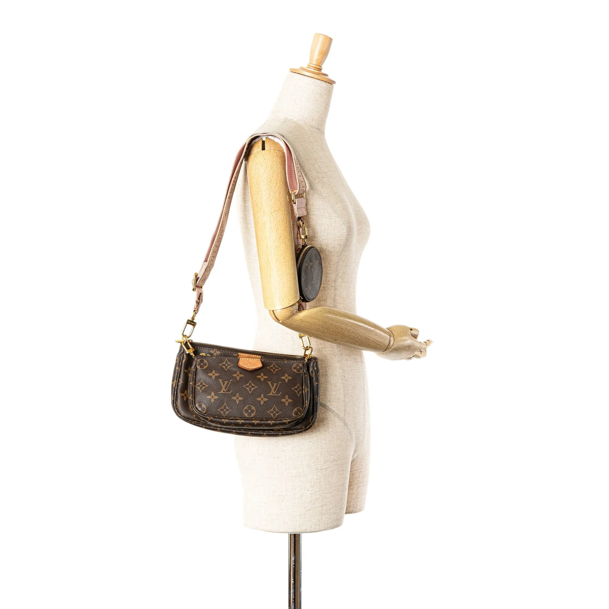 Brown Louis Vuitton Monogram Multi Pochette Accessoires Satchel