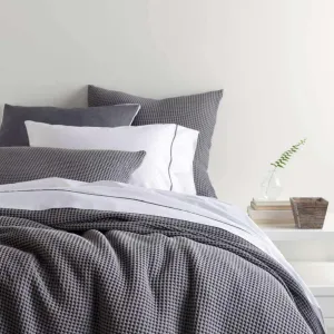 Bubble Grey Matelasse Coverlet, King Size, Grey Solid Pattern