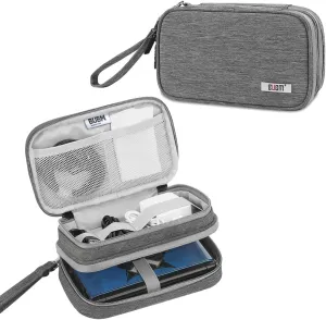 BUBM Double Compartment Storage Case Compatible with 3DS/3DS XL/New 2DS XL and Accessories, Protective Carrying Bag, Portable Travel Organizer Case,Gray