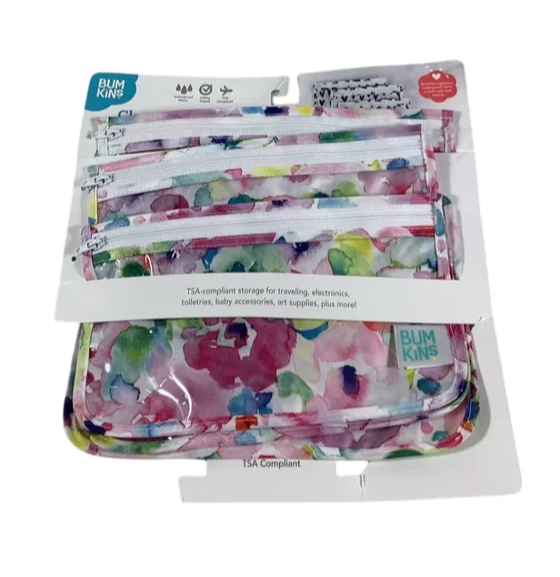 Bumkins Clear Travel Bags, Watercolor