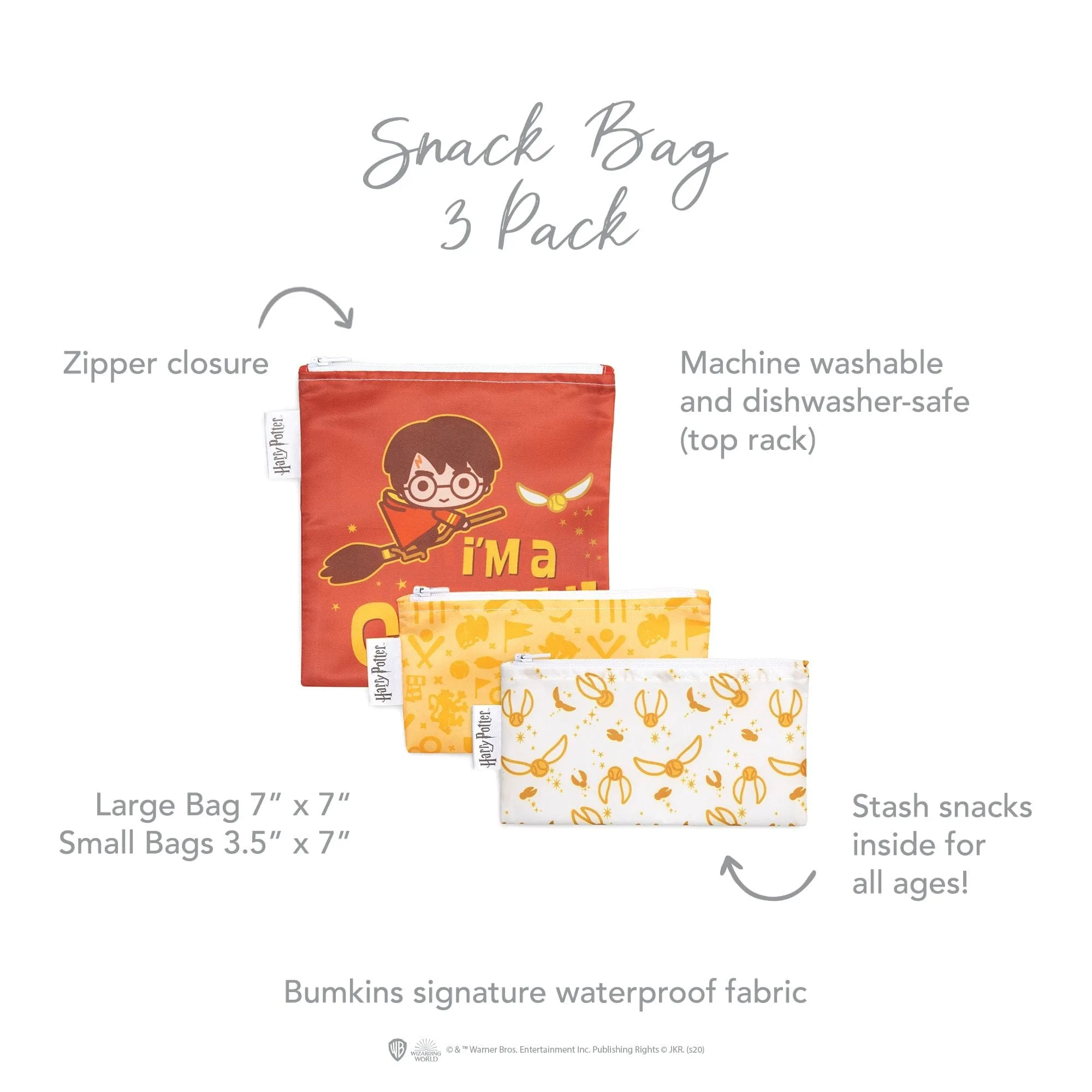 Bumkins Harry Potter™ Reusable Snack Bag - 3 Pack
