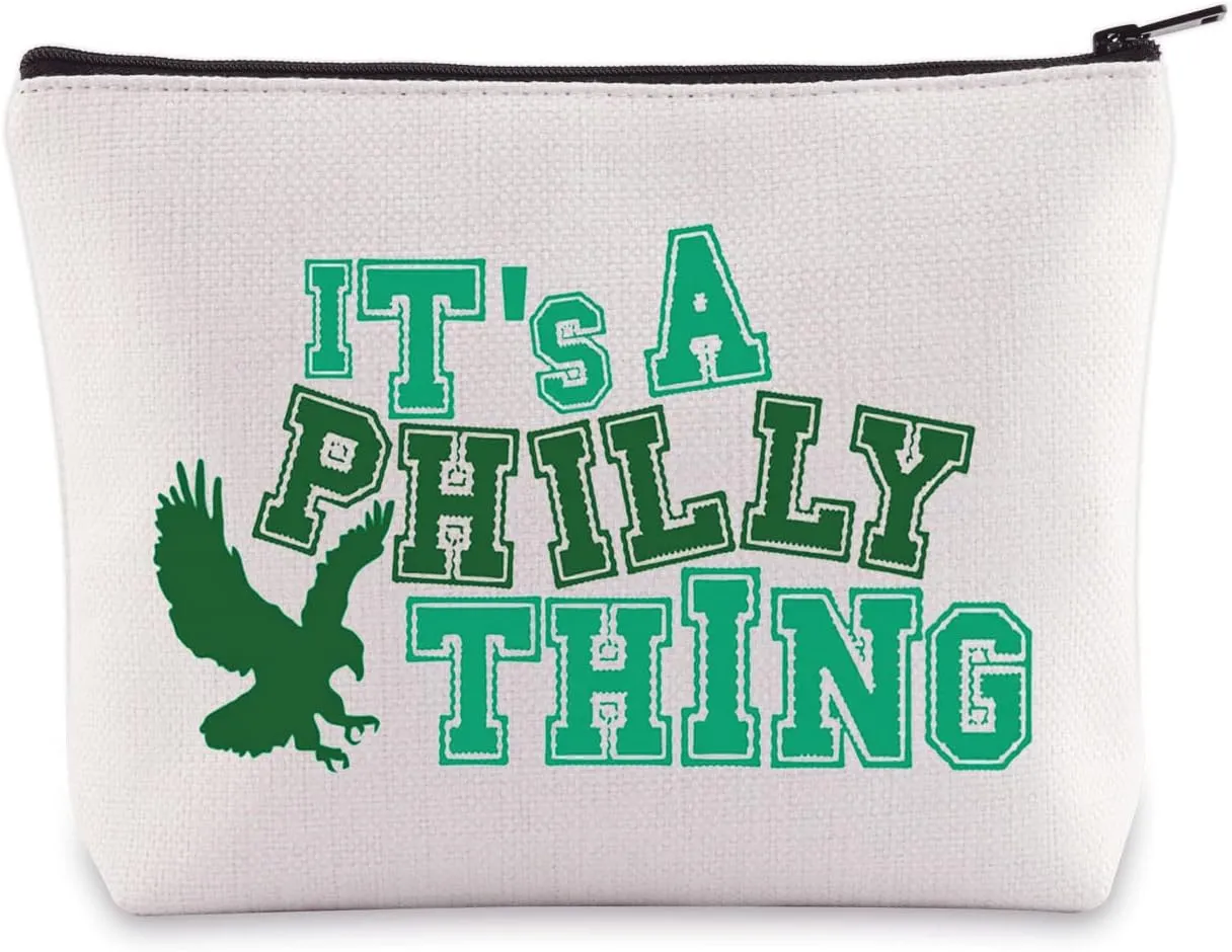 BWWKTOP Football Lover Makeup Bag Football Team Fans Gifts It's a Philly Thing Zipper Pouch Bag Football Merchandise(Philly Thing)