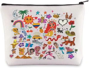 BWWKTOP Sera Song Cosmetic Makeup Bag Latin Singer Fans Gift Music Album Makeup Zipper Pouch Bag Singer Album Merchandise (Ma-ana)