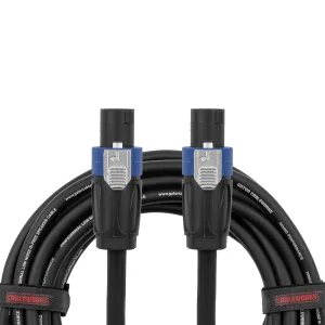 By Gator Cases Composer Series Deluxe 6 Foot Twist Lock Connector to Twist Lock Connector Speaker Cable, (GCWC-SPK-06-2TL)