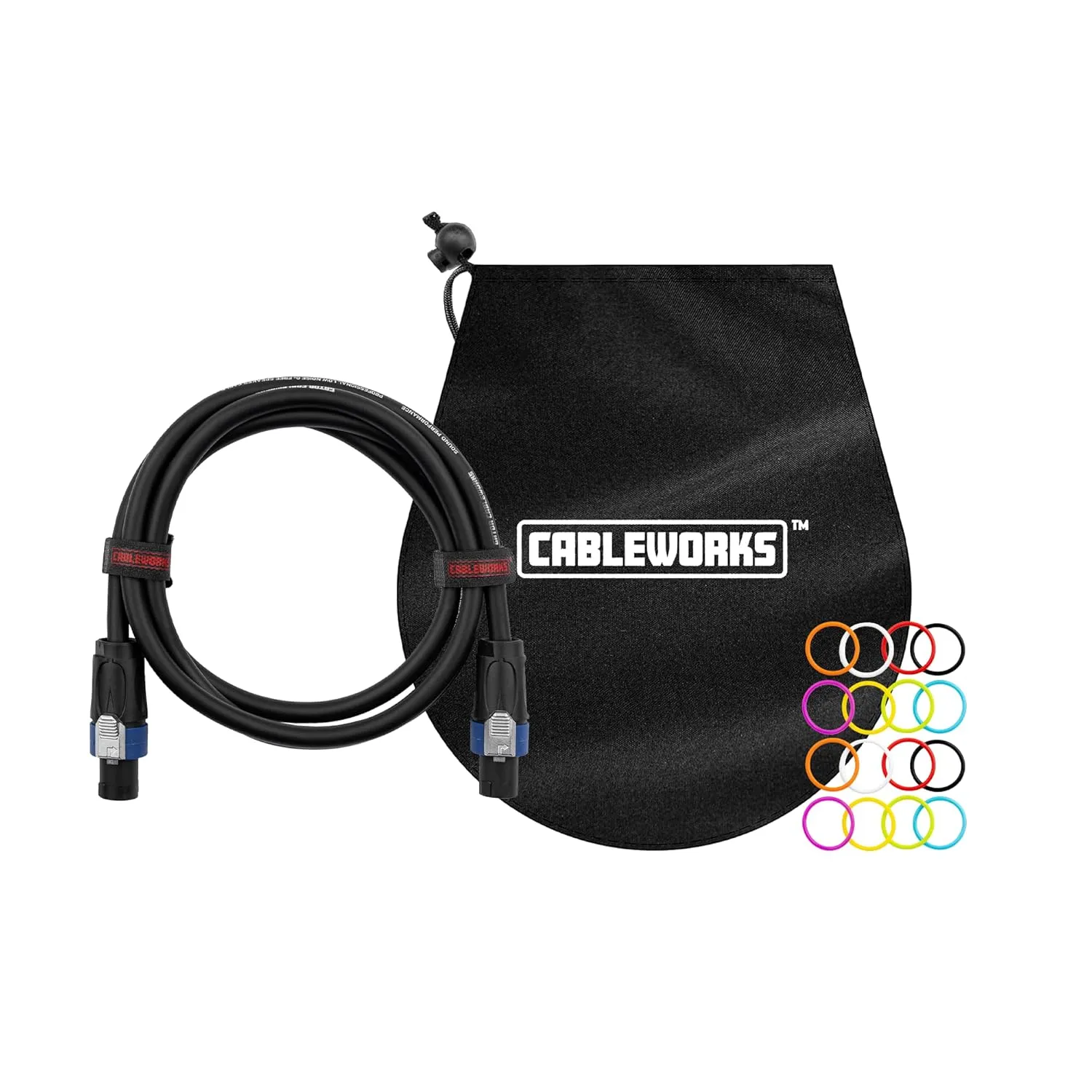 By Gator Cases Composer Series Deluxe 6 Foot Twist Lock Connector to Twist Lock Connector Speaker Cable, (GCWC-SPK-06-2TL)