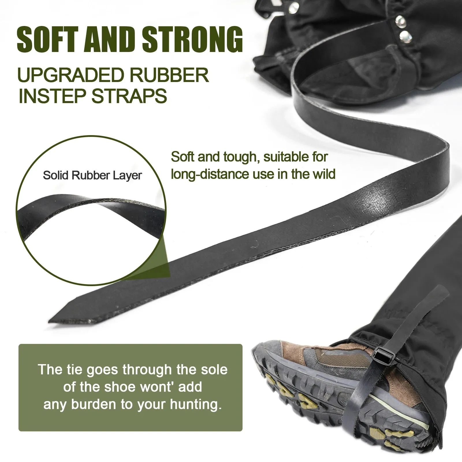 BZTAC Tactical Hunting Leg Gaiters – Waterproof High Knee Protection for Outdoor Hiking