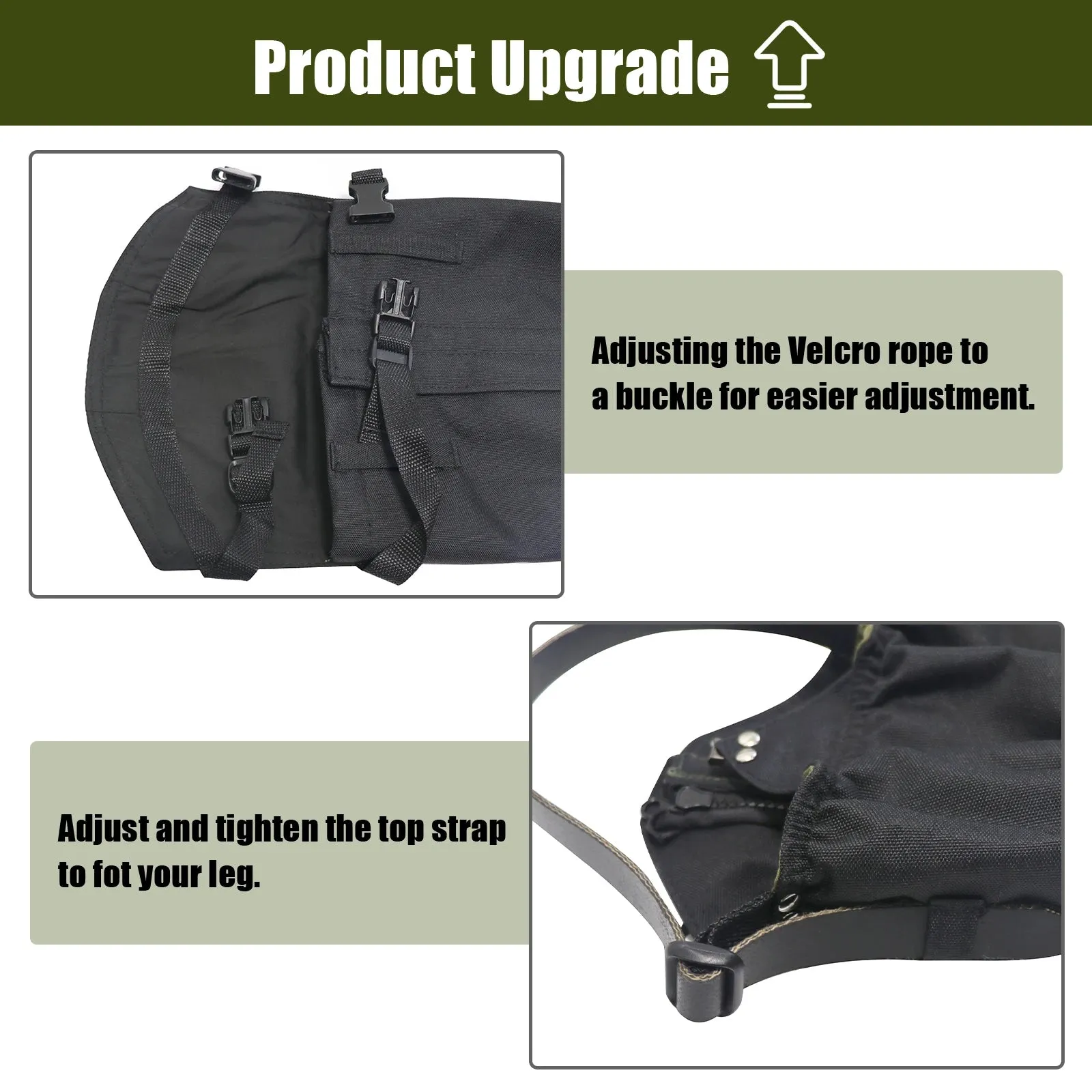 BZTAC Tactical Hunting Leg Gaiters – Waterproof High Knee Protection for Outdoor Hiking