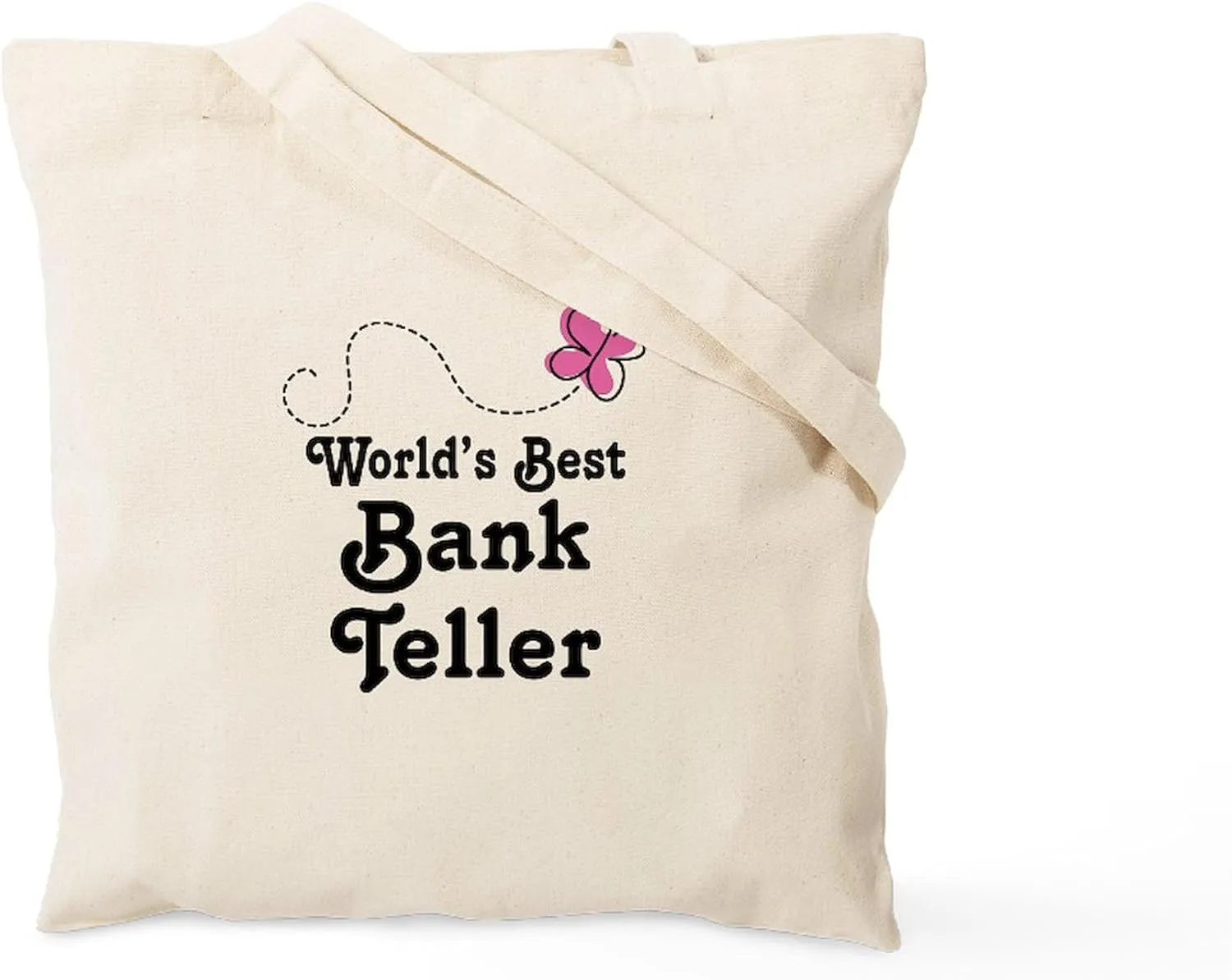 CafePress Bank Teller (Worlds Best) Tote Bag Reusable Natural Beige Canvas Shopping Bag