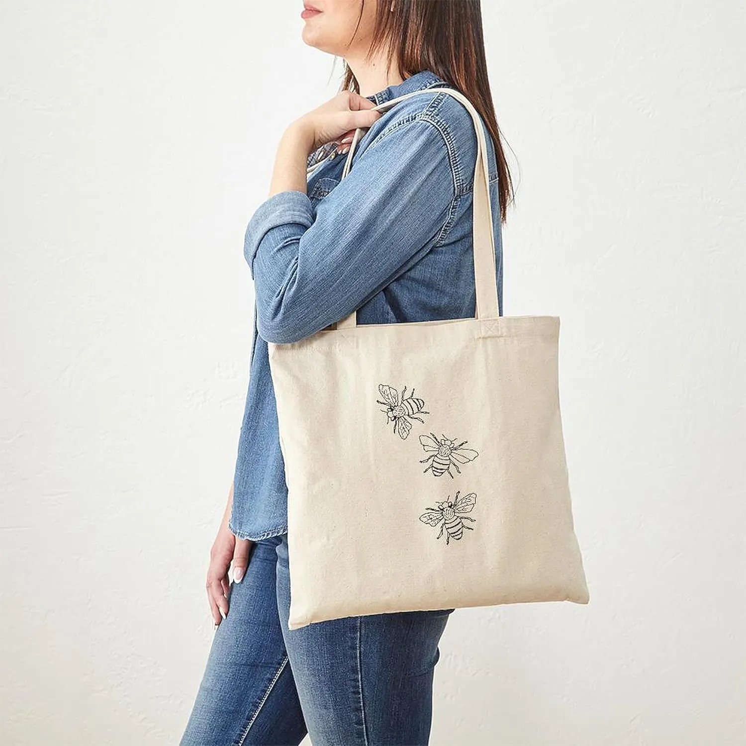 CafePress Honey Bees Tote Bag Reusable Natural Beige Canvas Shopping Bag
