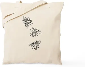 CafePress Honey Bees Tote Bag Reusable Natural Beige Canvas Shopping Bag