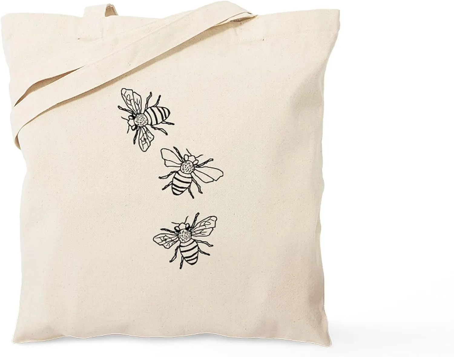 CafePress Honey Bees Tote Bag Reusable Natural Beige Canvas Shopping Bag