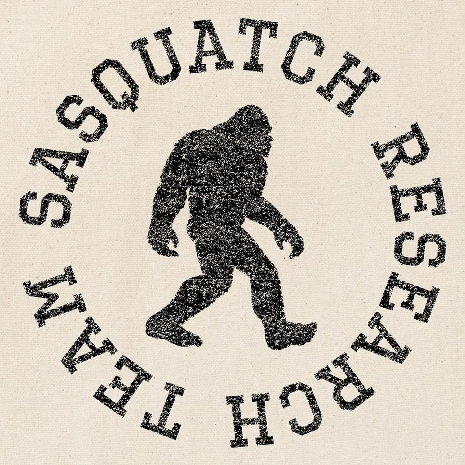 CafePress Sasquatch Research Team (Distressed) Tote Bag Reusable Natural Beige Canvas Shopping Bag