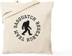 CafePress Sasquatch Research Team (Distressed) Tote Bag Reusable Natural Beige Canvas Shopping Bag