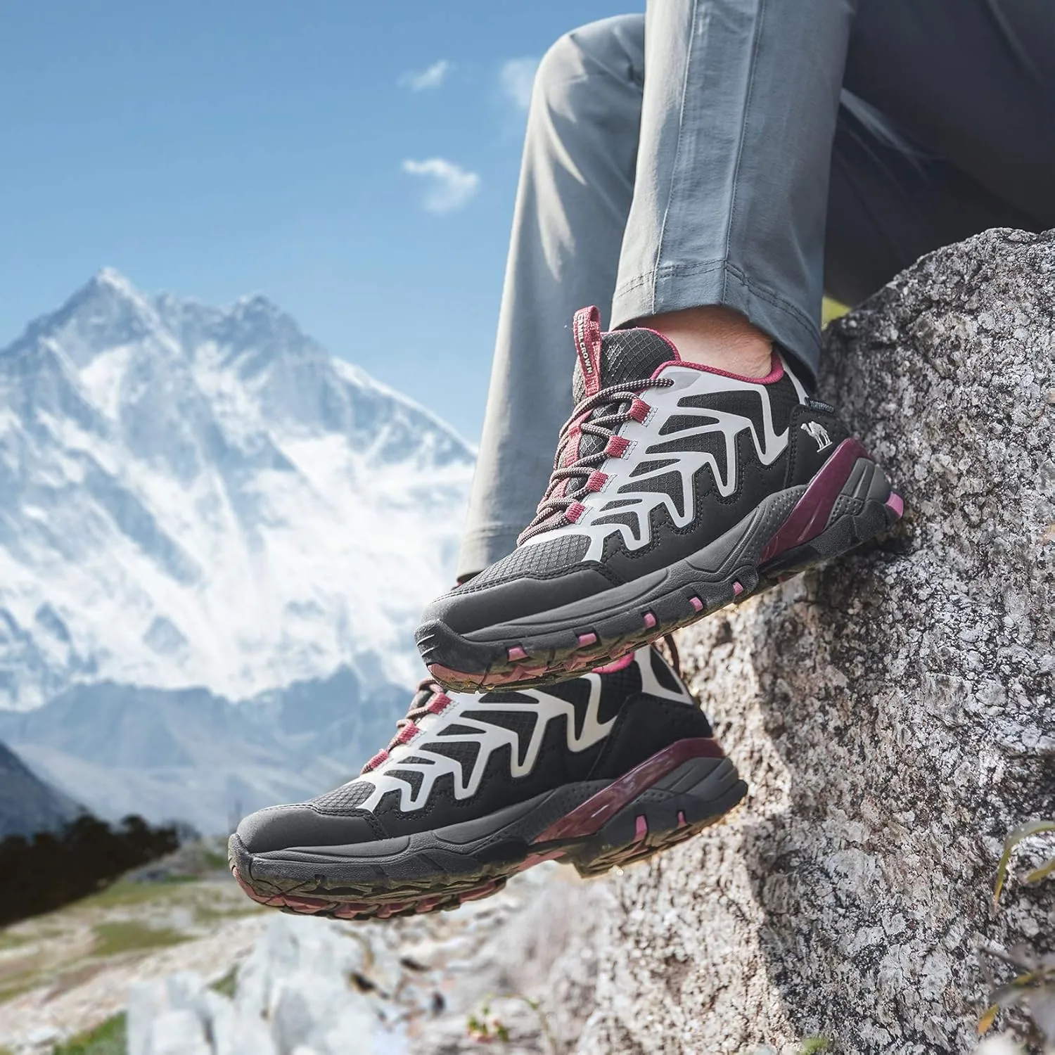 CAMELSPORTS Women's Hiking Shoes Waterproof Lightweight Trail Running Shoes Non-Slip Breathable Outdoor Sneakers for Trekking Walking