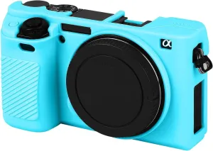 Camera Case for Sony Alpha A6000, Soft Silicone Protective Cover Housing Rubber Body Skin for Sony Alpha A6000 ILCE-6000 Digital SLR Camera Bag Light Blue
