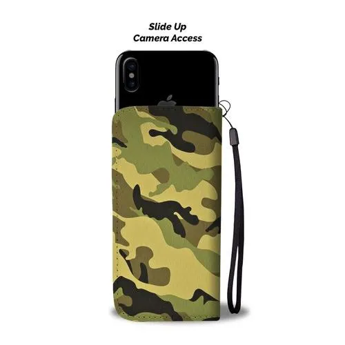 Camouflage 4 Wallet Phone Case w/ RFID Blocker