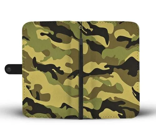 Camouflage 4 Wallet Phone Case w/ RFID Blocker