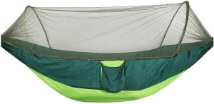 Camping Hammock with Mosquito Net - Portable, Lightweight, 2-in-1 Parachute Hammock with Tree Straps and Carabiners