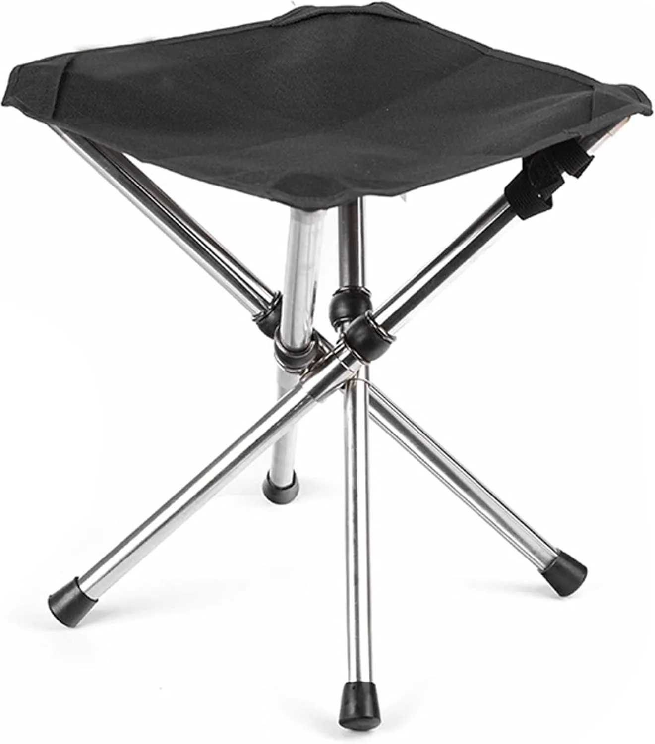 Camping Stool 12.2'' High Folding Camp Stool 220lbs Heavy Loading Tripod Chair Portable Wear-Resistant Fishing Stool Folding Chair for Outdoor Walking Hiking Travel S, Fishing Chair