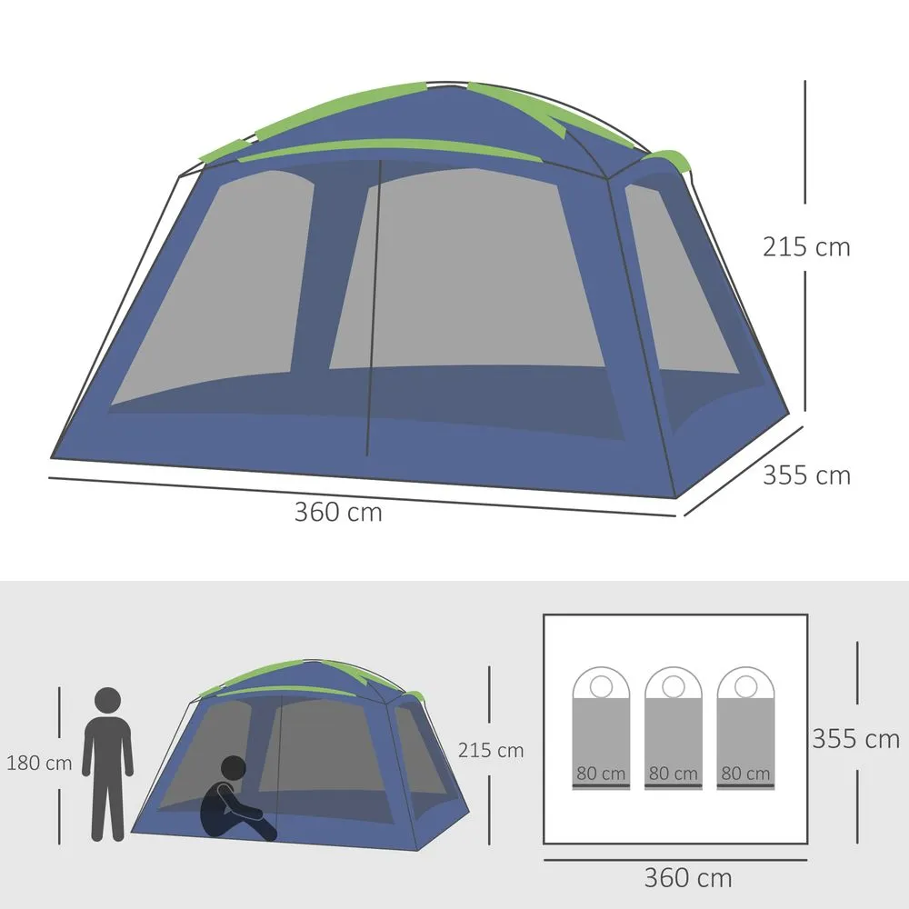 Camping Tent Sun Shelter Shade Garden Outdoor Dark Green Outsunny