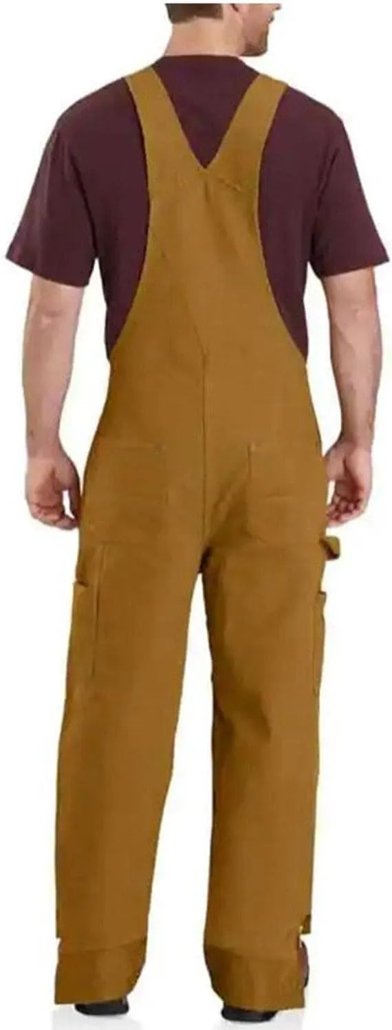 Carhartt Men's 104031 Washed Duck Bib Overalls - Quilt Lined