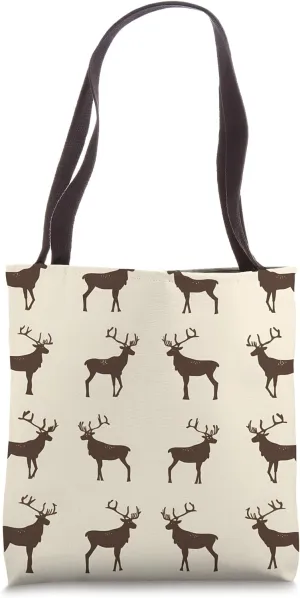 Caribou Minimalist Animal Wildlife Pattern Tote Bag