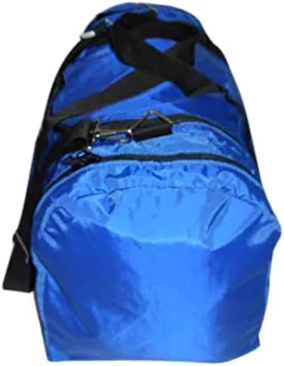 Carry on size weekend bag, Main compartment and two end pockets, Made in USA. (Blue)