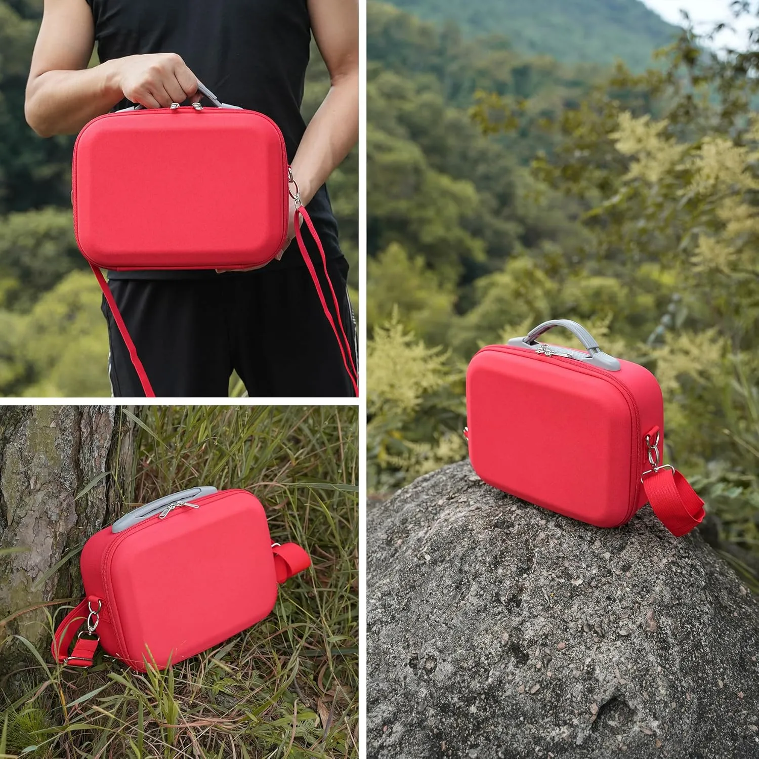Carrying Case for DJI Neo Combo, Portable Storage Bag Travel Case for DJI Neo Combo, Compatible with RC-N3/N2 Remote Controller, Neo Battery, Charging Hub and other Accessories, Red