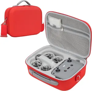 Carrying Case for DJI Neo Combo, Portable Storage Bag Travel Case for DJI Neo Combo, Compatible with RC-N3/N2 Remote Controller, Neo Battery, Charging Hub and other Accessories, Red