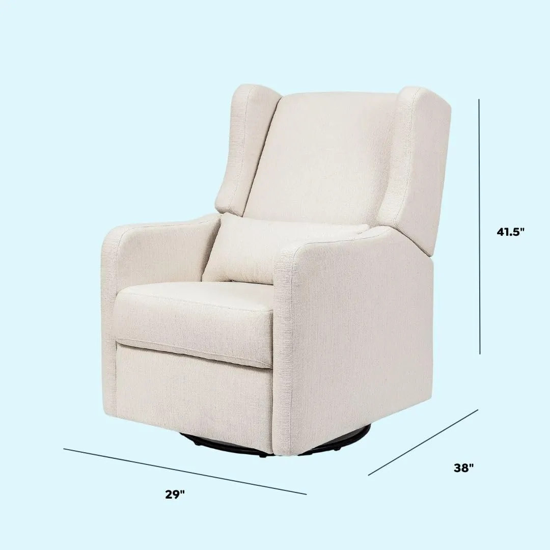 Carter’s Arlo Glider Recliner Nursery Chair - Water & Stain Resistant Glider Rocking Chair for Nursery - GREENGUARD Gold, FSC & Certi-PUR US Certified - Cozy Cream Swivel Rocker Recliner Chair