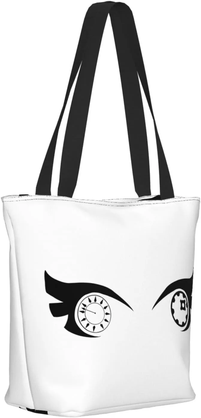 Cartoon Cute Hearts Eyes Tote Bag Women Reusable Shopping Bags Shoulder Bag Portable Storage HandBags