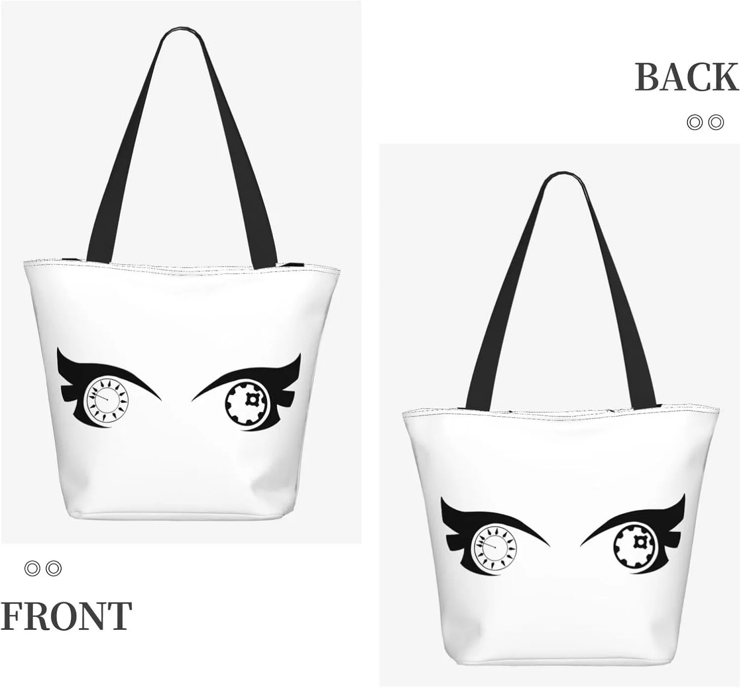 Cartoon Cute Hearts Eyes Tote Bag Women Reusable Shopping Bags Shoulder Bag Portable Storage HandBags