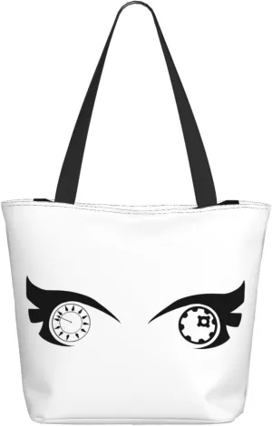 Cartoon Cute Hearts Eyes Tote Bag Women Reusable Shopping Bags Shoulder Bag Portable Storage HandBags