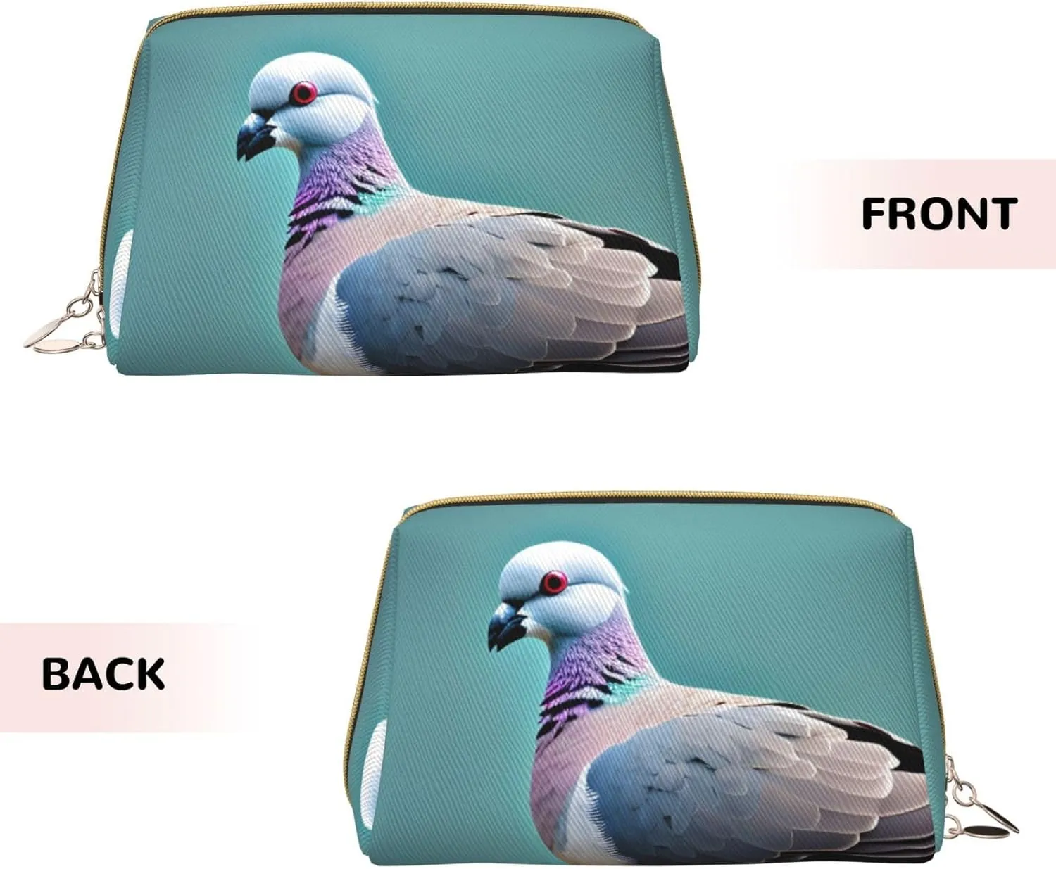 Cartoon Pigeon 4 Travel Toiletry Organizer, Portable Makeup Bag For Women