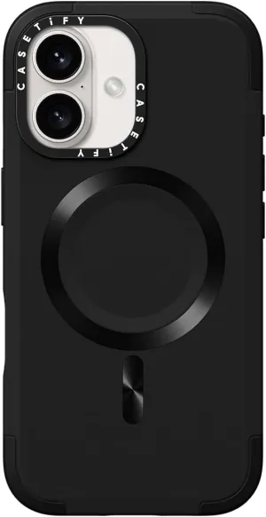 CASETiFY Force Case for iPhone 16 [Slim / 6.6 ft. 3X Military Grade Drop Protection/Compatible with Magsafe] - Black