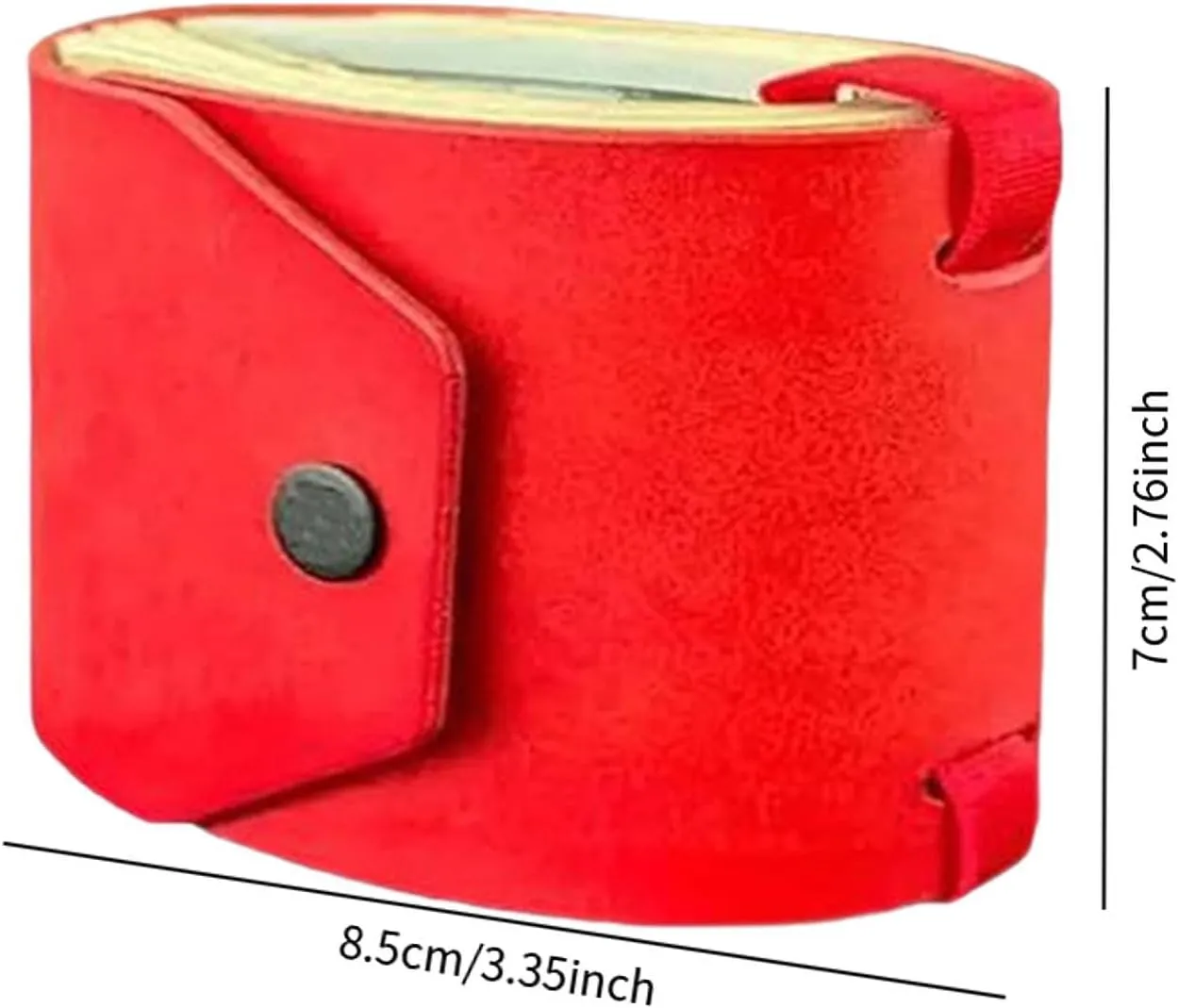 Cash Wrap Wallet with Clasp Organizer Lightweight Fashion Handy Purse Bands Money Clip Holder for Business Trip Shopping Men, Red